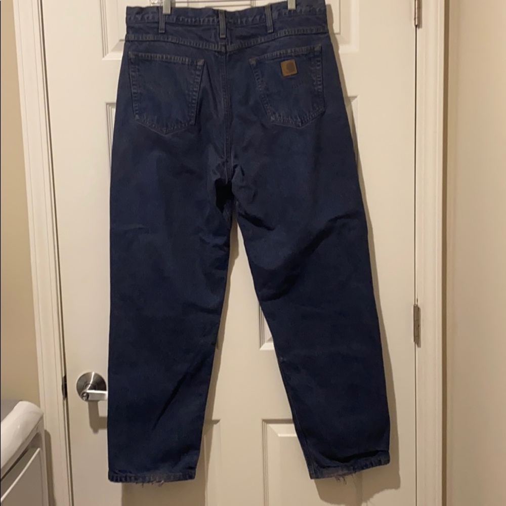 Flannel lined Carhartt jeans 38W 32L